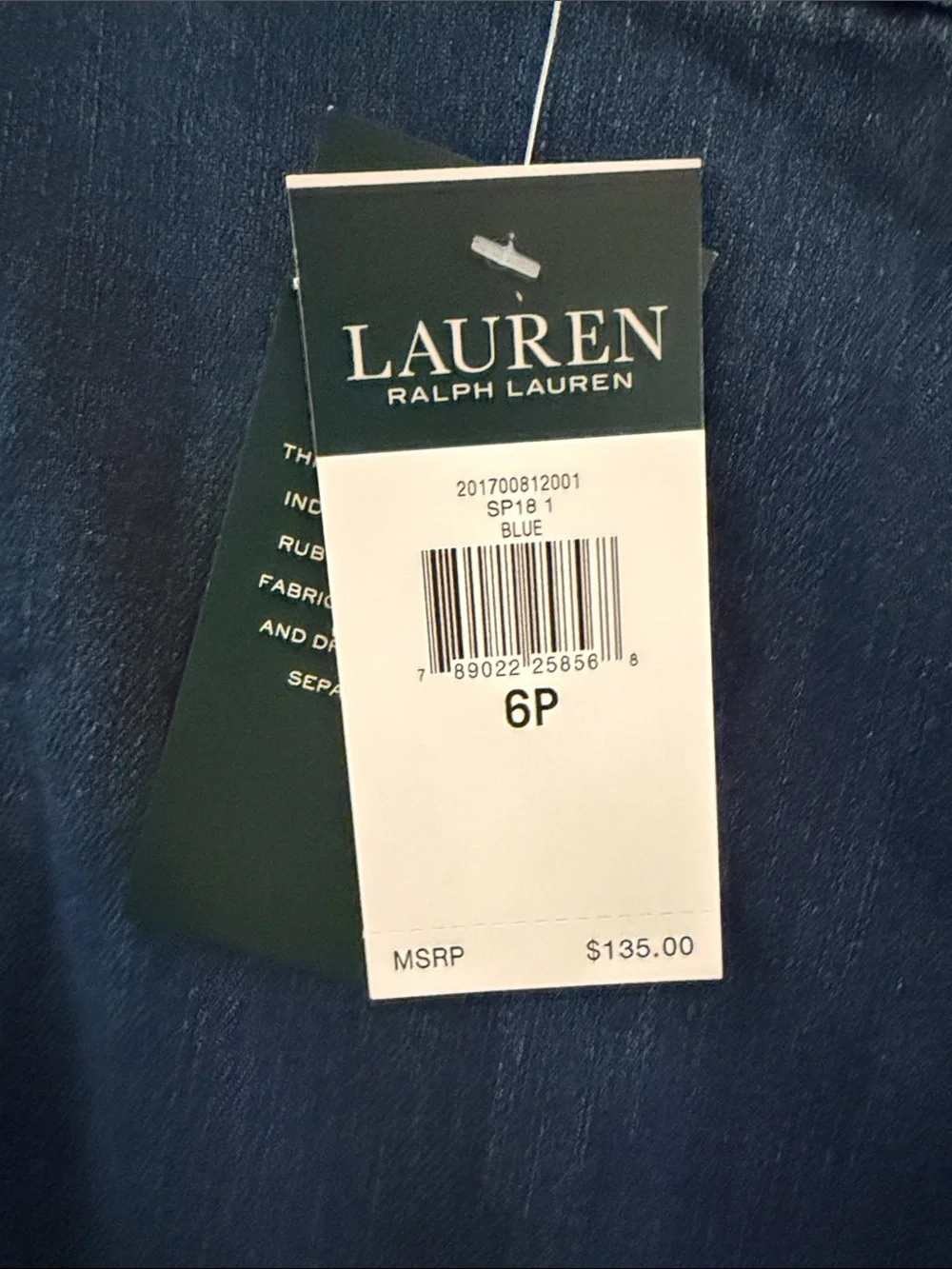 Ralph Lauren Indigo Denim Short-Sleeve‎ Dress